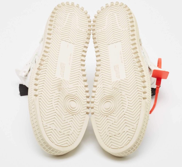 Off-white White Leather And Canvas 3 0 Off Court Sneakers Size 43