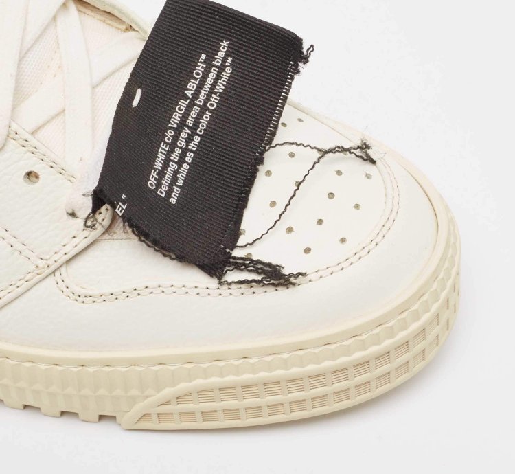 Off-white White Leather And Canvas 3 0 Off Court Sneakers Size 43