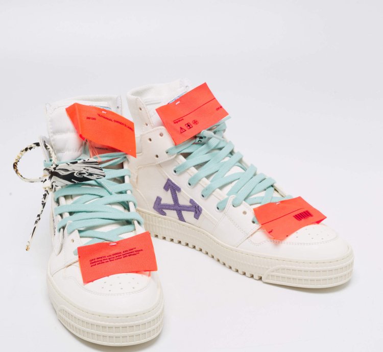Off-white White Leather Off Court 3 0 High Top Sneakers Size 42