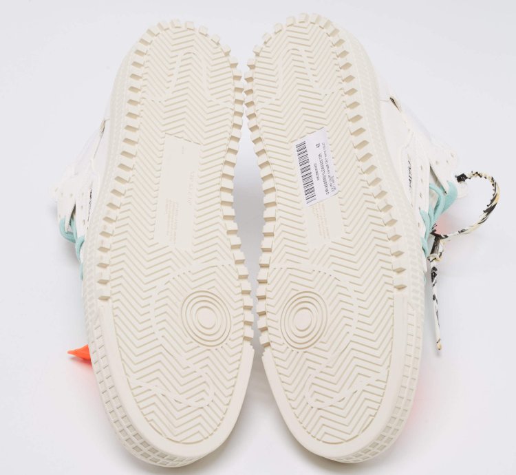 Off-white White Leather Off Court 3 0 High Top Sneakers Size 42