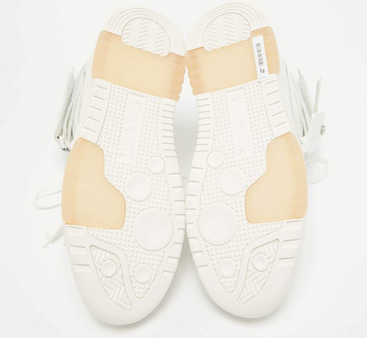 Off-white White Leather Out Of Office High Top Sneakers Size 41