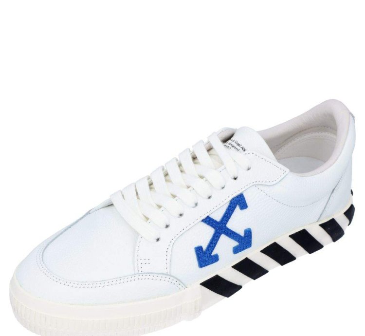 Off-white White Leather Vulc Low Sneakers Size Eu 43