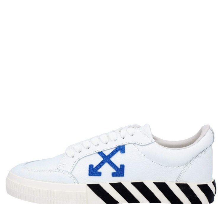 Off-white White Leather Vulc Low Sneakers Size Eu 43
