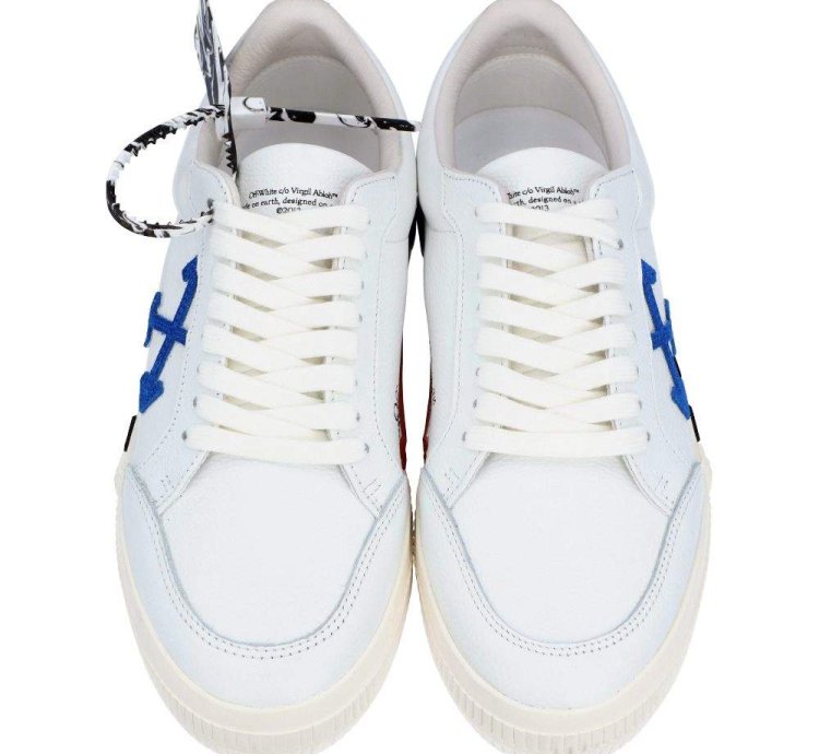 Off-white White Leather Vulc Low Sneakers Size Eu 43