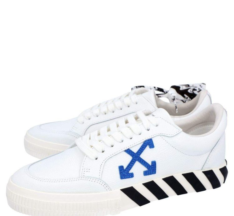 Off-white White Leather Vulc Low Sneakers Size Eu 43