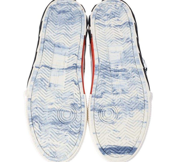 Off-white White Leather Vulc Low Sneakers Size Eu 43