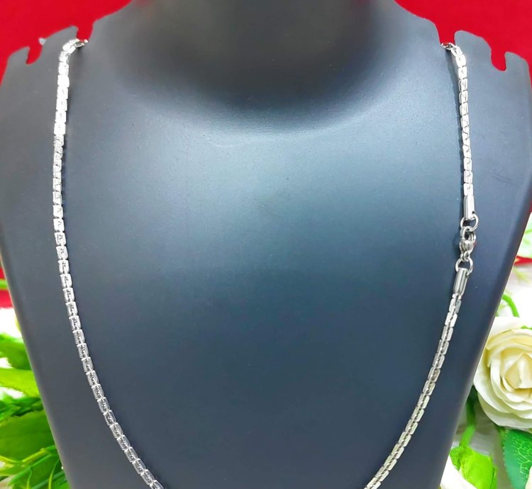 Mans Fashion Silver Plated Chain