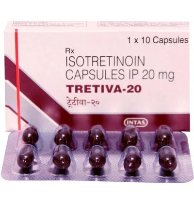 Tretiva Isotretinoin 20 Mg For Acne Pimple 10 Pills
