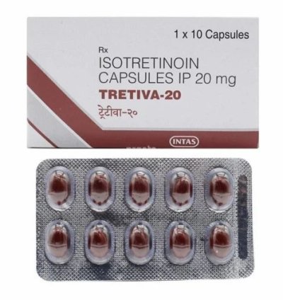 Tretiva Isotretinoin 20 Mg For Acne Pimple 10 Pills