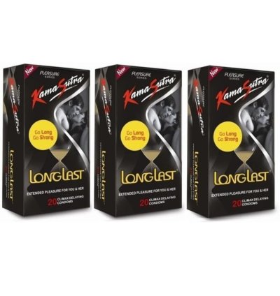 Kamasutra Long Last Condom - 20 Pieces pack Of 3