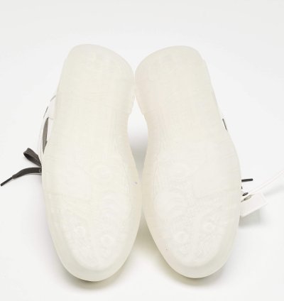 Off-white White Grey Leather Out Of Office Low Top Sneakers Size 45
