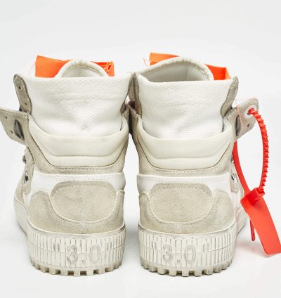Off-white White Grey Suede Off Court 3 0 High Top Sneakers Size 42