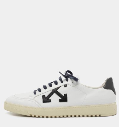 Off-white White Leather 2 0 Low Top Sneakers Size 45