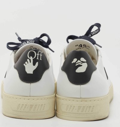 Off-white White Leather 2 0 Low Top Sneakers Size 45