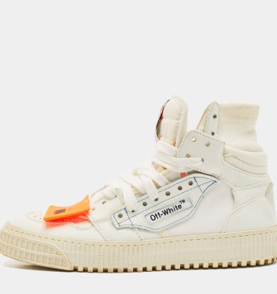 Off-white White Leather And Canvas 3 0 Off Court Sneakers Size 36