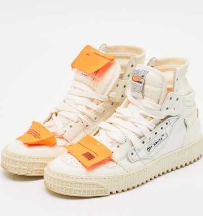 Off-white White Leather And Canvas 3 0 Off Court Sneakers Size 36