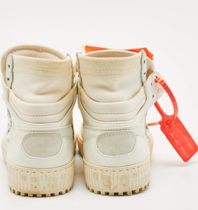 Off-white White Leather And Canvas 3 0 Off Court Sneakers Size 36