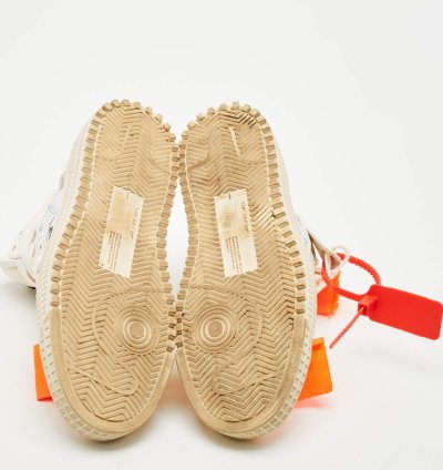 Off-white White Leather And Canvas 3 0 Off Court Sneakers Size 36