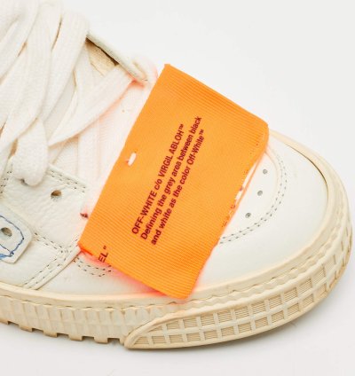 Off-white White Leather And Canvas 3 0 Off Court Sneakers Size 36
