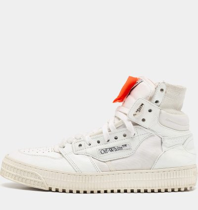 Off-white White Leather And Canvas 3 0 Off Court Sneakers Size 39