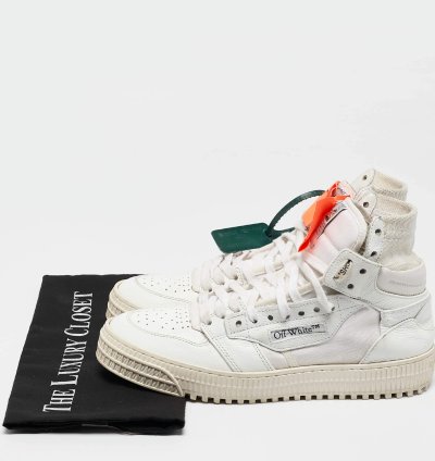 Off-white White Leather And Canvas 3 0 Off Court Sneakers Size 39