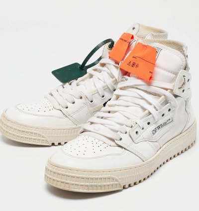 Off-white White Leather And Canvas 3 0 Off Court Sneakers Size 39