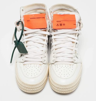 Off-white White Leather And Canvas 3 0 Off Court Sneakers Size 39