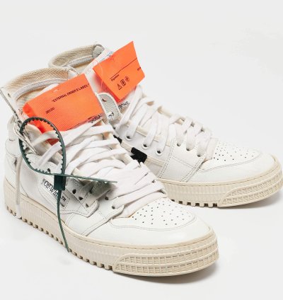 Off-white White Leather And Canvas 3 0 Off Court Sneakers Size 39