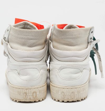 Off-white White Leather And Canvas 3 0 Off Court Sneakers Size 39