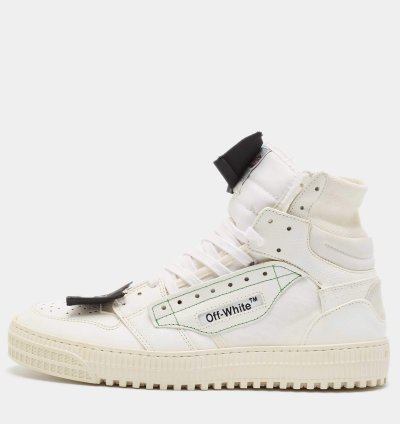Off-white White Leather And Canvas 3 0 Off Court Sneakers Size 43