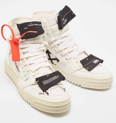Off-white White Leather And Canvas 3 0 Off Court Sneakers Size 43