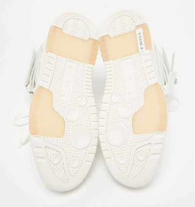 Off-white White Leather Out Of Office High Top Sneakers Size 41