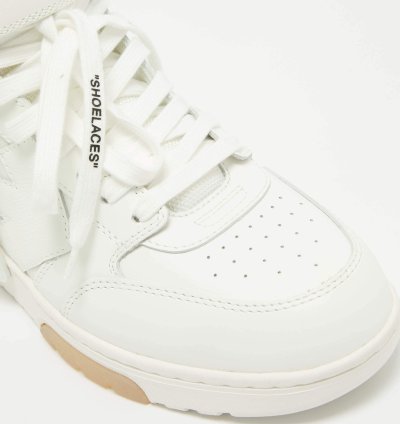 Off-white White Leather Out Of Office High Top Sneakers Size 41