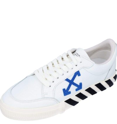 Off-white White Leather Vulc Low Sneakers Size Eu 43
