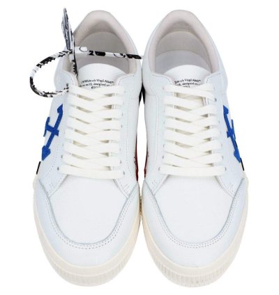 Off-white White Leather Vulc Low Sneakers Size Eu 43
