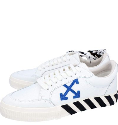 Off-white White Leather Vulc Low Sneakers Size Eu 43