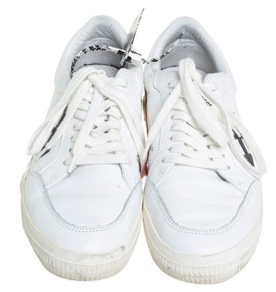 Off-white White Leather Vulcanized Low Top Sneakers Size 42