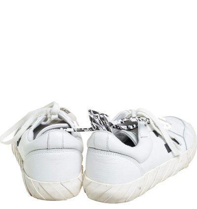 Off-white White Leather Vulcanized Low Top Sneakers Size 42