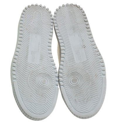 Off-white White Suede Leather Vulvanised Low Top Sneakers Size 41
