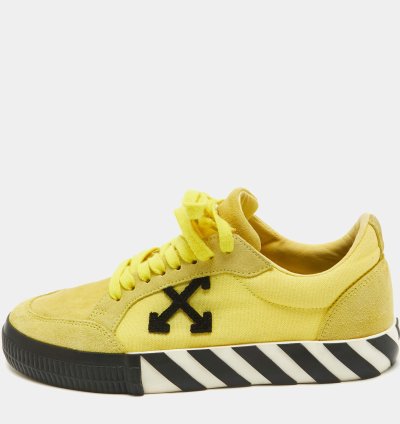 Off-white Yellow Canvas Vulcanized Low Top Sneakers Size 41