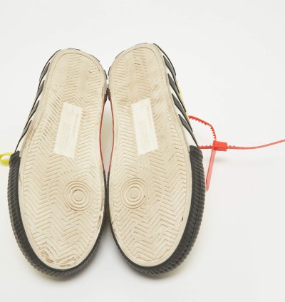 Off-white Yellow Canvas Vulcanized Low Top Sneakers Size 41