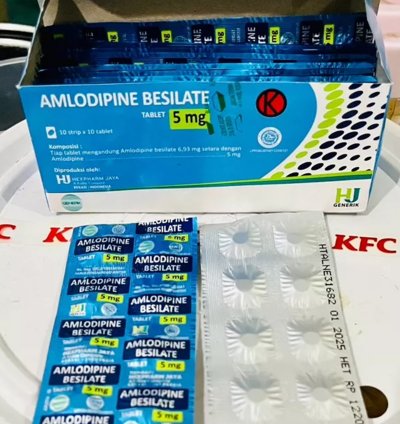 4 Box Amlodipine Besilate 5 Mg - Box Of 100 Tablets - For Hypertension - High Blood Pressure Express Shipping