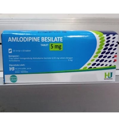 5 Box Amlodipine Besilate 5 Mg - Box Of 100 Tablets - For Hypertension - High Blood Pressure - Express Shipping