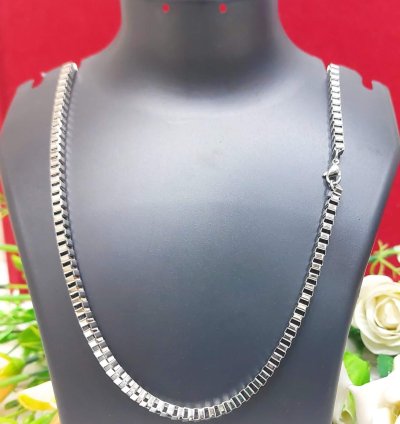 Mans Designer Silver Chain