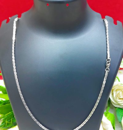 Mans Fashion Silver Plated Chain