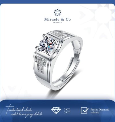 Thomas Ring Moissanite Adjustable Ring S925 - 5