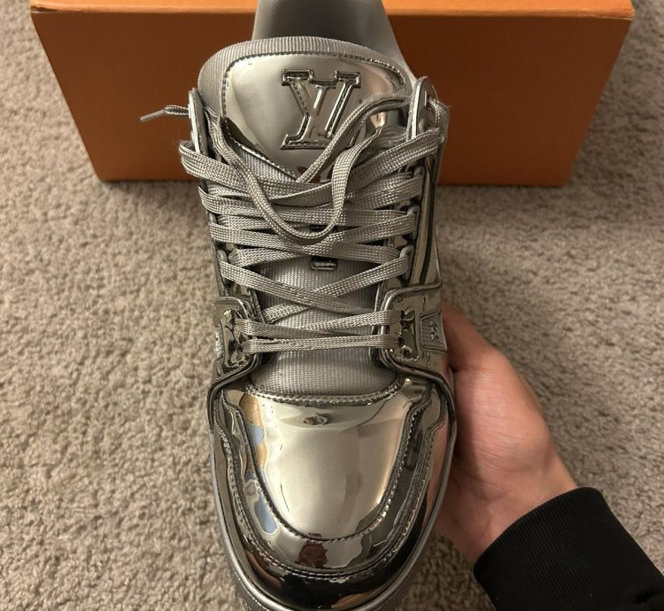 Virgil Abloh Louis Vuitton Argent Mirror Sneaker Trainer