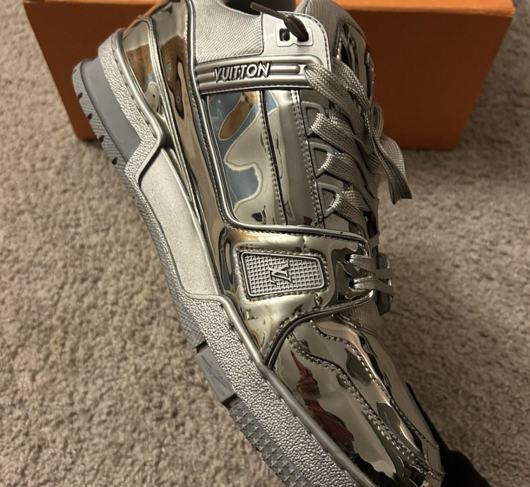 Virgil Abloh Louis Vuitton Argent Mirror Sneaker Trainer