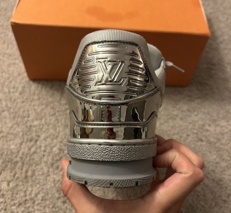 Virgil Abloh Louis Vuitton Argent Mirror Sneaker Trainer