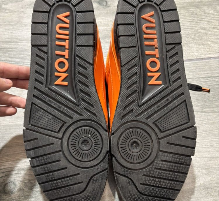 Virgil Abloh Louis Vuitton Lv Trainer Orange Black 10 5 11